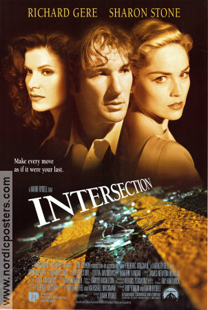 Intersection 1994 movie poster Richard Gere Sharon Stone Lolita Davidovich Mark Rydell