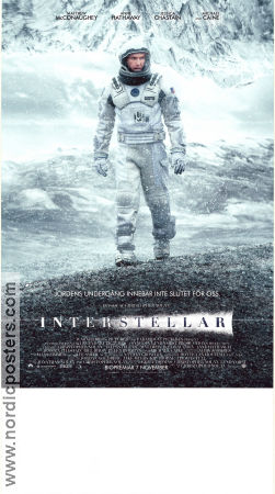 Interstellar 2014 movie poster Matthew McConaughey Anne Hathaway Jessica Chastain Christopher Nolan