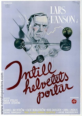 Intill helvetets portar 1948 movie poster Lars Hanson Gunnel Broström Find more: Stockholm