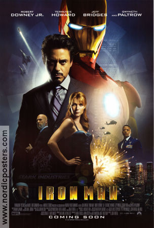 Iron Man 2008 movie poster Robert Downey Jr Gwyneth Paltrow Terrence Howard Jon Favreau Find more: Marvel From comics
