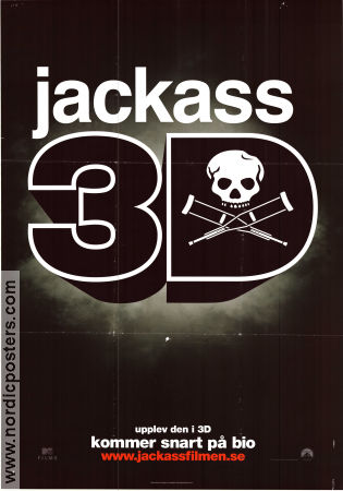 Jackass 3D 2010 movie poster Johnny Knoxville Steve-O Bam Margera Jeff Tremaine From TV Documentaries
