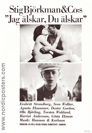 Jag älskar du älskar 1968 movie poster Sven Wollter Evabritt Strandberg Stig Björkman