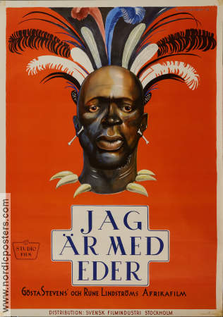 Jag är med eder 1947 movie poster Victor Sjöström Rune Lindström Carin Cederström Gösta Stevens Find more: Africa