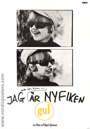 I Am Curious Yellow 1967 movie poster Lena Nyman Börje Ahlstedt Peter Lindgren Marie Göranzon Vilgot Sjöman Poster artwork: Bengt Serenander Production: Sandrews Cult movies Politics Glasses