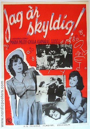 Bünös vagyok 1944 movie poster Maria Mezei Country: Hungary