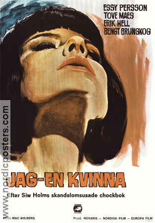 Jag en kvinna 1965 movie poster Essy Persson Erik Hell Mac Ahlberg Poster artwork: Walter Bjorne Cult movies