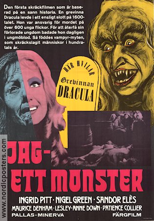 Countess Dracula 1971 movie poster Ingrid Pitt Nigel Green