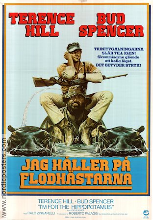 Io sto con gli ippopotami 1979 movie poster Terence Hill Bud Spencer Italo Zingarelli