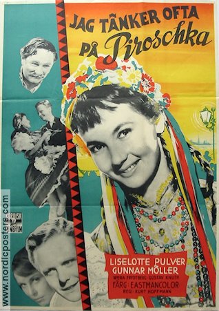 Ich denke oft an Piroschka 1955 movie poster Liselotte Pulver