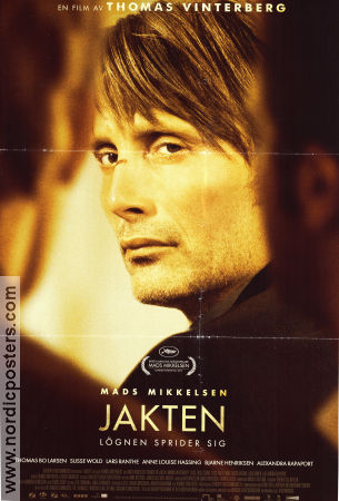 Jagten 2012 movie poster Mads Mikkelsen Thomas Bo Larsen Annika Wedderkopp Thomas Vinterberg Denmark