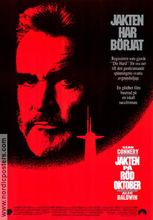 The Hunt For Red October 1990 poster Sean Connery John McTiernan