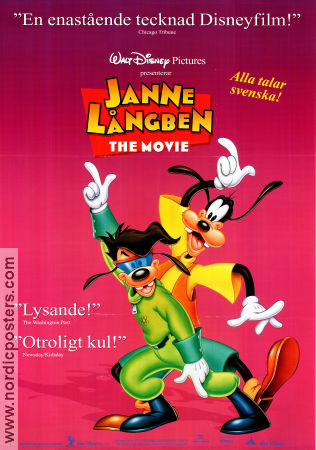 A Goofy Movie 1995 movie poster Bill Farmer Långben Goofy Kevin Lima Disco