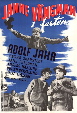 Janne Vängman i farten 1952 movie poster Adolf Jahr Julia Caesar Georg Skarstedt Gunnar Olsson