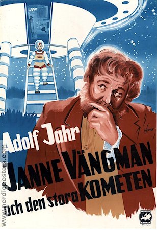 Janne Vängman och den stora kometen 1955 movie poster Adolf Jahr Carl-Gustaf Lindstedt Karl Erik Flens Bengt Palm Poster artwork: Uno Stallarholm Artistic posters