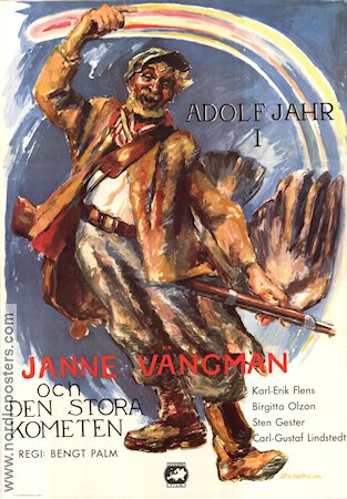Janne Vängman och den stora kometen 1955 movie poster Adolf Jahr Carl-Gustaf Lindstedt Karl Erik Flens Bengt Palm Poster artwork: Uno Stallarholm Artistic posters
