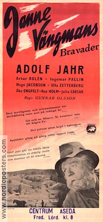 Janne Vängmans bravader 1948 poster Adolf Jahr Gunnar Olsson