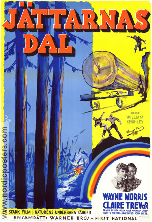 Jättarnas dal 1938 poster Wayne Morris Claire Trevor Frank McHugh William Keighley Blommor och växter