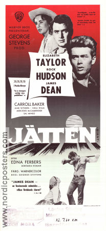 Giant 1956 movie poster James Dean Rock Hudson Elizabeth Taylor George Stevens Writer: Edna Ferber