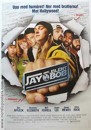 Jay and Silent Bob Strike Back 2001 movie poster Ben Affleck Shannon Elizabeth From comics