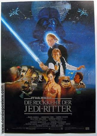 Return of the Jedi 1983 movie poster Mark Hamill Harrison Ford Carrie Fisher George Lucas Find more: Star Wars