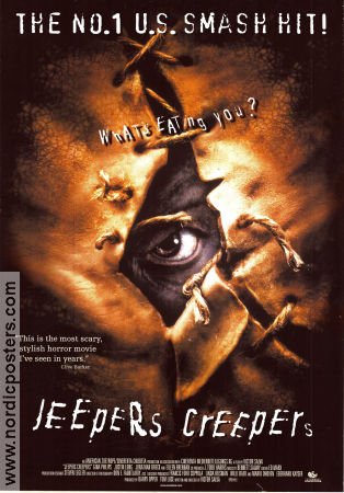 Jeepers Creepers 2001 movie poster Gina Philips Justin Long Jonathan Breck Victor Salva