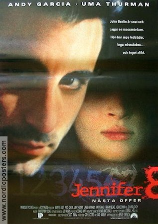 Jennifer 8 1992 poster Andy Garcia Uma Thurman Lance Henriksen Bruce Robinson