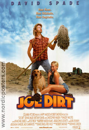 Joe Dirt 2001 movie poster David Spade Brittany Daniel Dennie Gordon