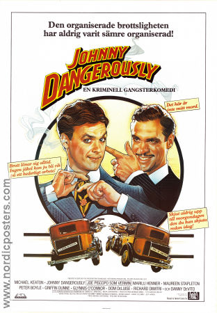 Johnny Dangerously 1984 movie poster Michael Keaton Joe Piscopo Marilu Henner Amy Heckerling