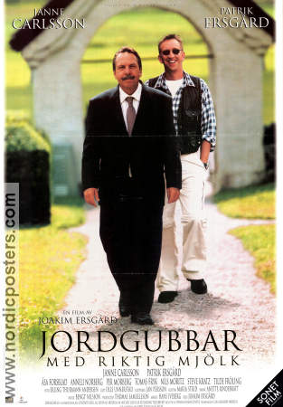 Jordgubbar med riktig mjölk 2001 movie poster Janne Carlsson Patrik Ersgård Jack Ersgard