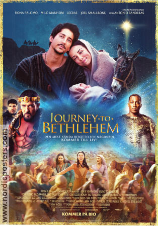 Journey To Bethlehem 2023 movie poster Fiona Palomo Milo Manheim Antonio Banderas Adam Anders Religion Musicals