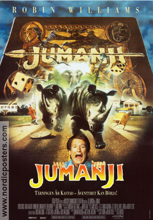 Jumanji 1995 poster Robin Williams Kirsten Dunst Bonnie Hunt Joe Johnston