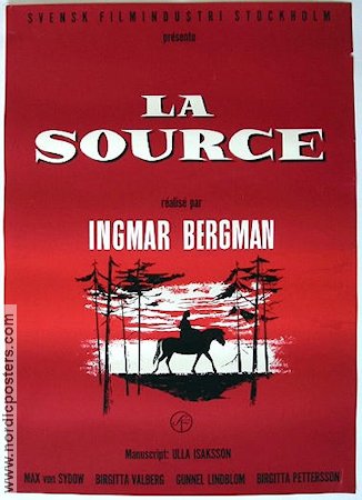 La source 1959 movie poster Birgitta Valberg Gunnel Lindblom Max von Sydow Ingmar Bergman