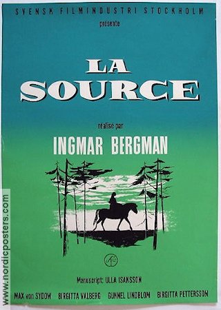 La source 1959 movie poster Birgitta Valberg Gunnel Lindblom Max von Sydow Ingmar Bergman