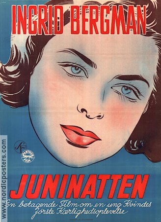 Juninatten 1940 movie poster Ingrid Bergman