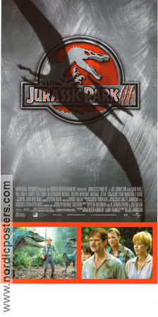 Jurassic Park 3 2001 poster Sam Neill William H Macy Tea Leoin Joe Johnston Dinosaurier och drakar