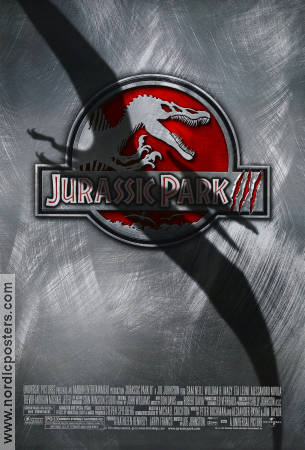 Jurassic Park III 2001 movie poster Sam Neill William H Macy Tea Leoin Joe Johnston Dinosaurs and dragons