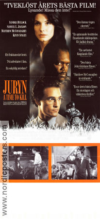 A Time to Kill 1996 movie poster Sandra Bullock Samuel L Jackson Matthew McConaughey Joel Schumacher