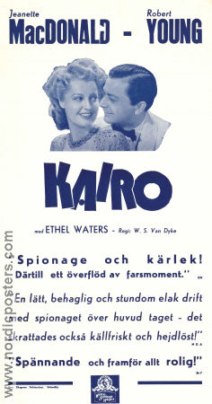 Cairo 1942 movie poster Jeanette MacDonald Robert Young Ethel Waters WS Van Dyke Find more: Africa Musicals