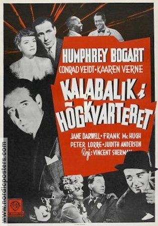 All Through the Night 1942 movie poster Humphrey Bogart Conrad Veidt