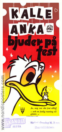 Kalle Anka bjuder på fest 1955 movie poster Kalle Anka Donald Duck