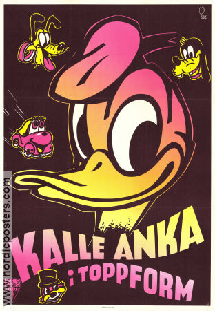 Kalle Anka i toppform 1952 poster Kalle Anka Donald Duck