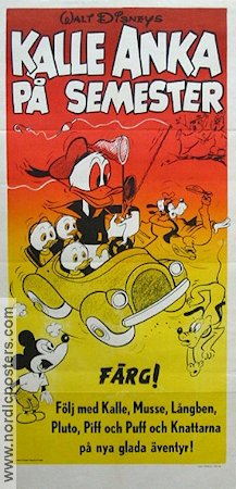Kalle Anka på semester 1966 movie poster Kalle Anka Travel
