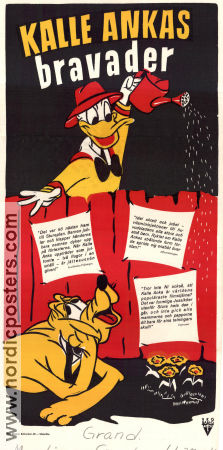 Kalle Ankas bravader 1950 movie poster Kalle Anka Donald Duck