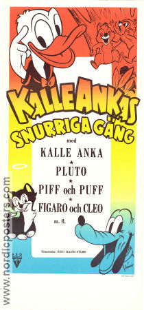 Kalle Ankas snurriga gäng 1956 movie poster Donald Duck Disney