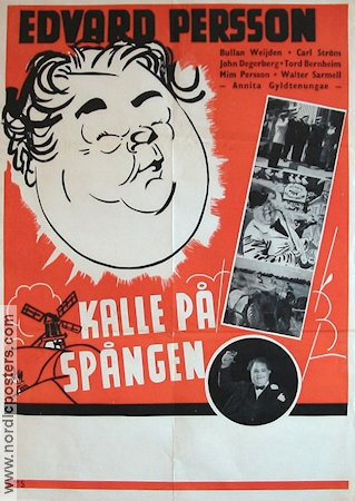 Kalle på Spången 1939 movie poster Edvard Persson Bullan Weijden Emil A Pehrsson Writer: Kar de Mumma