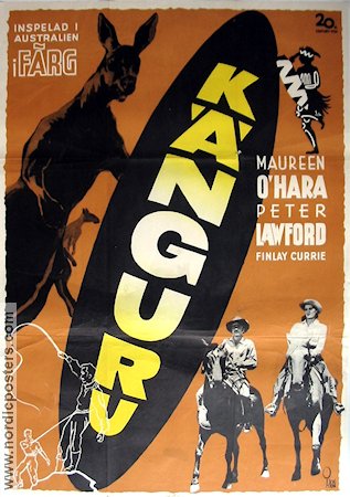 Kangaroo 1952 movie poster Maureen O´Hara Peter Lawford