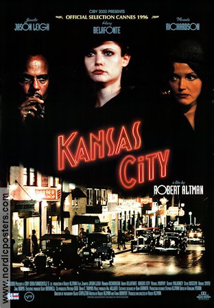 Kansas City 1996 poster Jennifer Jason Leigh Miranda Richardson Harry Belafonte Robert Altman Maffia