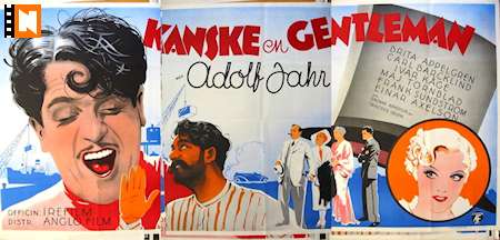 Kanske en gentleman 1935 movie poster Adolf Jahr Brita Appelgren Carl Barcklind Ivar Kåge Eric Rohman art