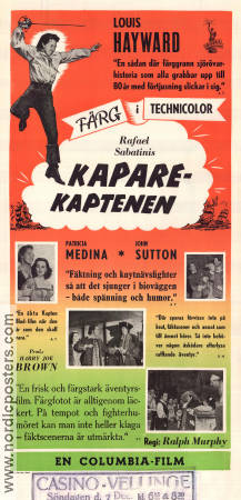 Captain Pirate 1952 movie poster Louis Hayward Patricia Medina John Sutton Ralph Murphy Adventure and matine