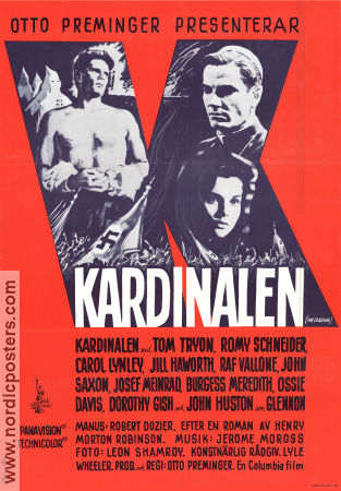 The Cardinal 1963 movie poster Tom Tryon John Huston Romy Schneider Otto Preminger Religion